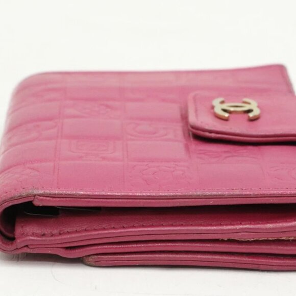 Chanel Coco Mark Icon Bi-Fold Wallet Leather - Pink *READ* - Picture 5 of 16